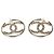 Orecchini a cerchio Chanel 2020 Large CC placcati oro - vista 2