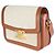 Céline Bolsa Triomphe Medium Celine em pele de vitelo natural e têxtil branco e tan - vista 3