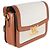 Céline Bolsa Triomphe Medium Celine em pele de vitelo natural e têxtil branco e tan - vista 4