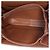 Céline Bolsa Triomphe Medium Celine em pele de vitelo natural e têxtil branco e tan - vista 5
