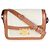 Céline Bolsa Triomphe Medium Celine em pele de vitelo natural e têxtil branco e tan - vista 8