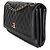 Borsa Chanel Jumbo Flap a 3 scomparti in pelle d'agnello matelassé nera - vista 3