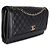 Borsa Chanel Jumbo Flap a 3 scomparti in pelle d'agnello matelassé nera - vista 4