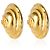 Chanel Gold-Plated Vintage CC Knopf-Ohrringe - Ansicht 2