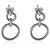 Orecchini a goccia Circle David Yurman in oro giallo e argento sterling