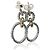 Orecchini a goccia Circle David Yurman in oro giallo e argento sterling - vista 2