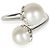 Anello bypass Goldoni Heart in perla e argento sterling Tiffany & Co.