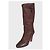 Prada Brown Leather Block Heel Pull-On Boots Sz.39 Pre-owned - view 3