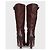 Prada Brown Leather Block Heel Pull-On Boots Sz.39 Pre-owned - view 4