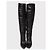 Prada Black Leather Pointed Toe High Heel Boots Sz.38 Pre-owned - view 2