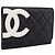 CHANEL Matelasse Wallet Leather Black Gold CC