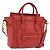 Céline CELINE Luggage Nano Shopper Hand Bag Leather 2way Red Gold