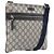 GUCCI GG Supreme Shoulder Bag PVC Navy Silver 295257