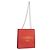 CHANEL Hologram Chain Shoulder Bag Vinyl Orange Silver CC