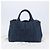 PRADA Canapa Hand Bag Denim 2way Blue Gold - vista 12