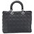Christian Dior Lamb Skin Canage Lady Dior Hand Bag 2way Gray - vista 3