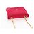 CHANEL Matelasse Chain Shoulder Pouch Cotton Red Gold CC - vista 6