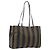 FENDI Pecan Tote Bag Canvas Black Khaki