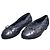 Chanel Gesteppte Ballerinas Schwarzes Leder