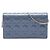 Lady Dior Wallet On Chain aus grauem Lackleder mit Cannage-Steppung Dior