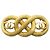 Spilla Infinito Chanel Gold CC placcata in oro