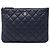 Clutch Chanel Blue Small Quilted Caviar O Case
