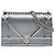 Dior Silver Small Metallic Patent Microcannage Diorama Flap
