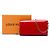 Portafoglio a catena Louis Vuitton Red Monogram Vernis - vista 6
