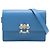 Prada Mini Borsa Crossbody Saffiano Blu con Chiusura a Vite