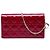 Clutch convertibile con catena Lady Dior in vernice rossa Cannage di Dior