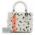 Dior White Medium Lambskin Floral Sequin Lady Dior - vista 7