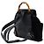 Bamboo Zaino Gucci Large in camoscio nero con coulisse e bambù - vista 2