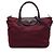 Borsa Satchel Prada in Tessuto con rifiniture in Saffiano rosso
