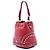 Prada Piccola Borsa Secchiello in Pelle di Vitello Morbida con Borchie Rossa - vista 2