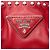 Prada Piccola Borsa Secchiello in Pelle di Vitello Morbida con Borchie Rossa - vista 5