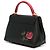 Borsa Lucia Dolce & Gabbana in vitello nero con stampa rose - vista 2