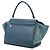 Trapèze Céline Borsa Trapeze Celine Blu in pelle di vitello drummed e camoscio Large - vista 2