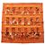 Foulard di seta Hermès Orange Les Boxes 90