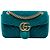 Borsa a tracolla Gucci GG Marmont Matelassé in velluto blu Medium