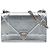 Dior Silver Medium Metallic Patent Microcannage Diorama Flap