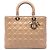 Dior Beige Large Lambskin Cannage Lady Dior