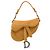 Dior Mini Saddle Bag aus braunem Samt mit Kristall-Details