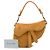 Dior Mini Saddle Bag aus braunem Samt mit Kristall-Details - Ansicht 7