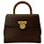 Céline Borsa a mano Celine Brown Macadam Coated Canvas Medallion