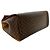 Céline Borsa a mano Celine Brown Macadam Coated Canvas Medallion - vista 5