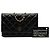 Chanel Wallet On Chain aus schwarzem gestepptem Lammleder CC - Ansicht 7