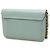 Clutch C con catena Chloé in pelle di vitello e camoscio blu - vista 2