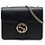 Gucci Borsa a tracolla Interlocking G in pelle di vitello Dollar Small Nera