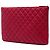 Clutch Chanel Red Large Quilted Lambskin O Case - vista 2