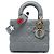 Dior Gray Small Lambskin Cannage MyABCDior Lady Dior